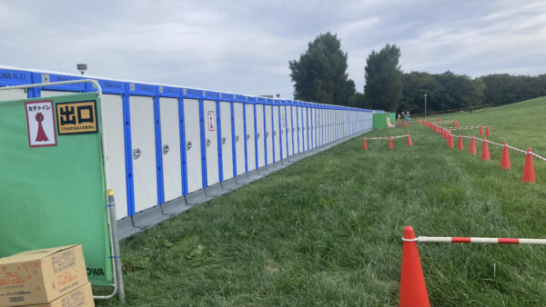花火大会　仮設トイレ設置